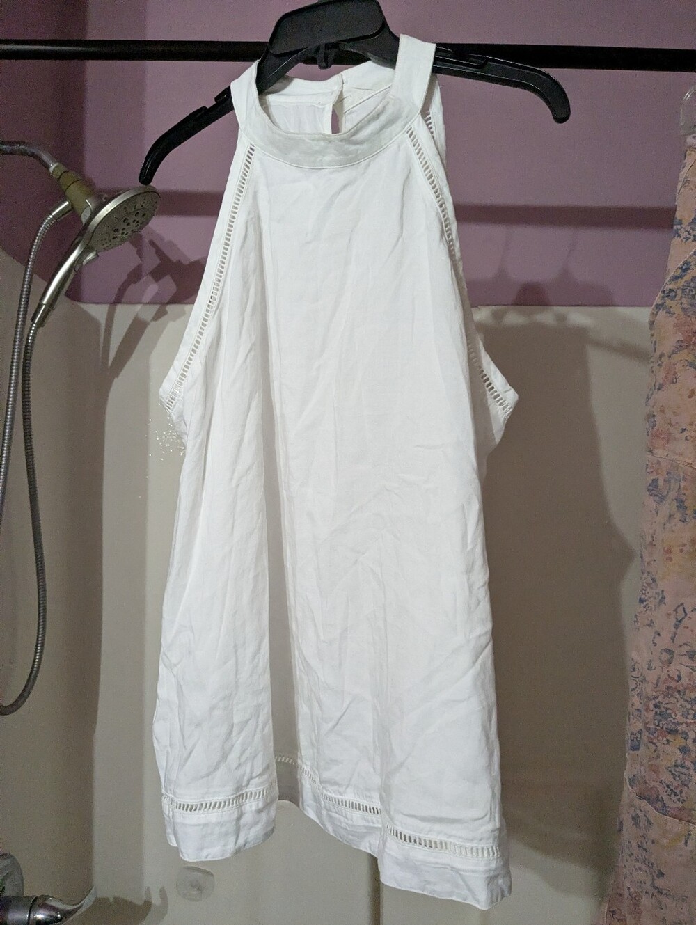 Anthropologie White Sleeveless Halter Top